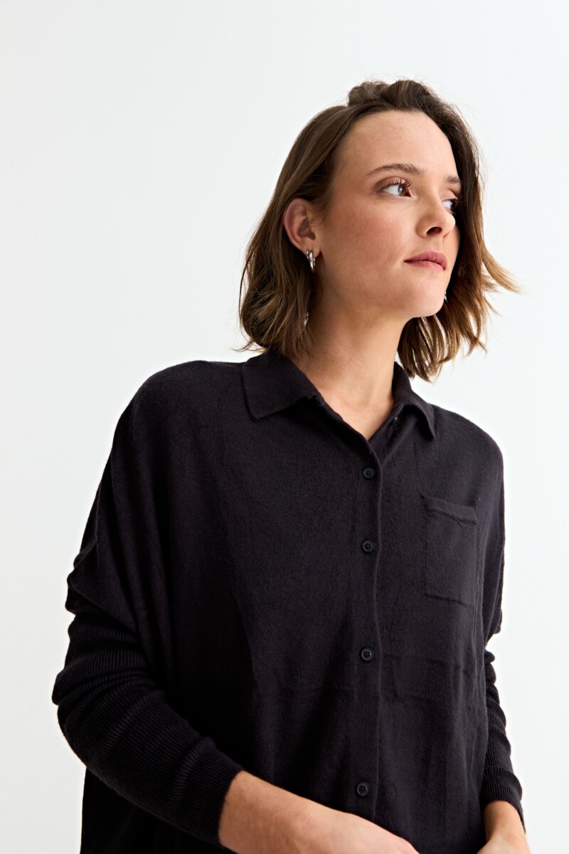 Cardigan con bolsillos NEGRO