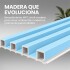 Pack x10 Wpc Simil Madera Wall Panel Lambrin 2.90x16.7 Celeste 1