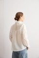 Camisa apliques florales blanco