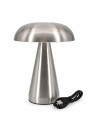 LAMPARA METALICA TIPO HONGO PLATEADO