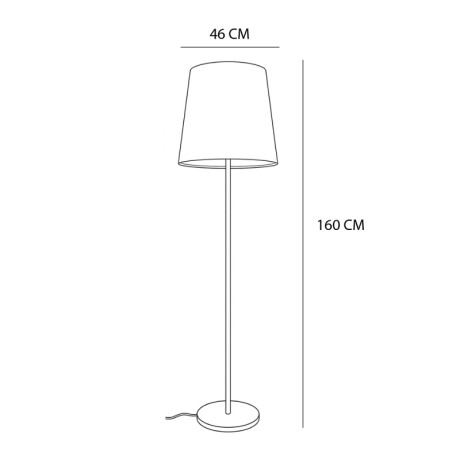 ARTEFACTO DECORATIVO DE PIE SIRA BLANCO Luminaria de Pie Sira Blanco
