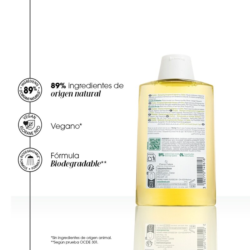 Shampoo Klorane Cedrat 200 Ml. Shampoo Klorane Cedrat 200 Ml.