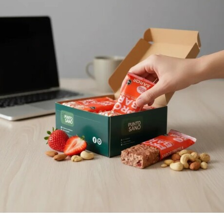 Barra de Proteína 45gr Caja x16 Punto Sano Frutilla