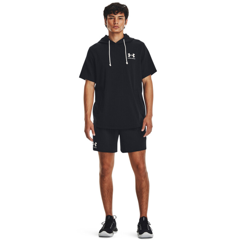 UA Rival Terry 6in Short-BRN BLK-001