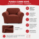 Funda cubre sofá elástica 1 cuerpo MARRON
