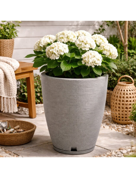 MACETA AMSTERDA 29X44CM GRAPHITO EFECTO PIEDRA CEMENTO MACETA AMSTERDA 29X44CM GRAPHITO EFECTO PIEDRA CEMENTO