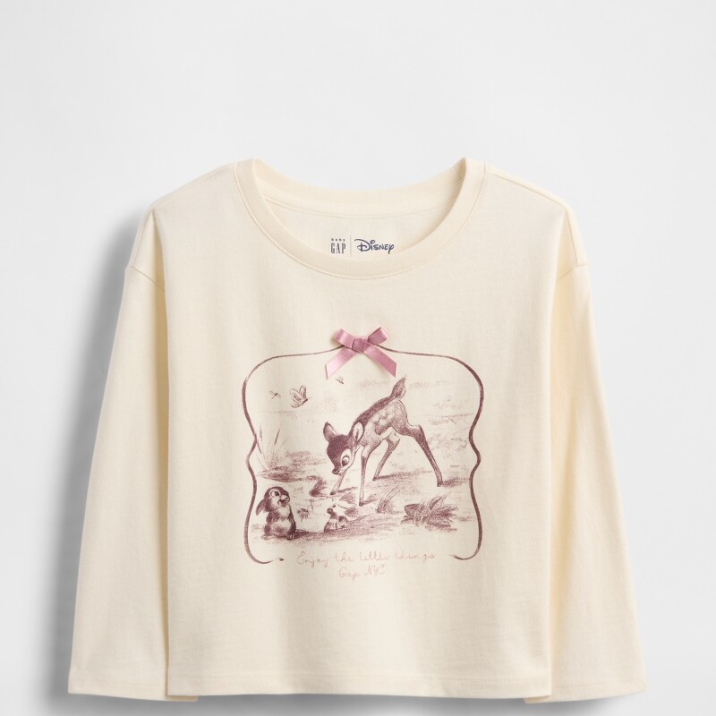 DIS LS CHARACTER TEE IVORY FROST