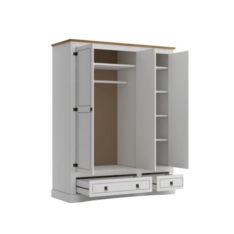 Ropero 3 Puertas 2 Cajones Blanco Línea Mexicana 1782 Ropero 3 Puertas 2 Cajones Blanco Línea Mexicana 1782