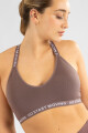 Top deportivo bicolor Marron