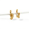 Caravanas medio aro Cruzado Zirconia de oro- Oro bajo - Zirconia- CA8153 conpiedra