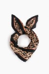 Pañuelo plisado animal print beige