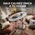 Mesa Plegable Auxiliar Circular Madera Vintage Rústica Gris