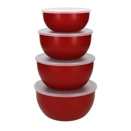 Set x 4 bowl con tapa Rojo KitchenAid Set x 4 bowl con tapa Rojo KitchenAid