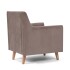 Butaca Sillon Poltrona Durham Tejido Patas Madera GRIS