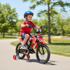 Bicicleta estilo moto con roncador rodado 16" Rojo