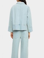 Pantalón Vaquero Recto Con Cinturón azul