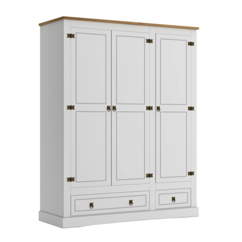 Ropero Mexicano 3 Puertas Blanco 100% Madera Ropero Mexicano 3 Puertas Blanco 100% Madera