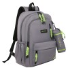 Mochila Trendy Focus On The Good con cartuchera Gris