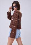Sweater calado Chocolate