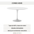 Mesa Comedor Cocina Tulip Redonda Laqueada 90Cm Blanca Atrix Blanco 1