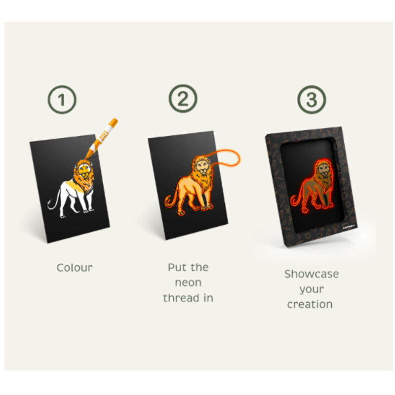 Kit de decoración de pared con luces de animales Kidyneon Kidywolf Kit de decoración de pared con luces de animales Kidyneon Kidywolf