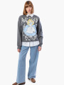 BUZO ALICE ON FLOWERS GRIS OSCURO