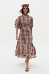 Falda Aleli en Lino Tea Rose Checks