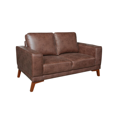 SOFÁ 2 CUERPOS TELA MARRON VALLE TABACO