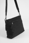 Bandolera con tapa y hebillas negro