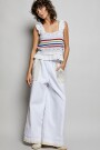 PANTALON DENIM PARCHES Blanco