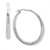 Bijouterie Texture Hoop Silver