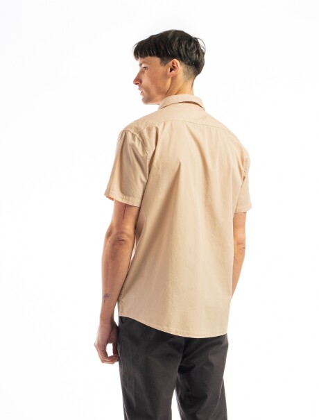 Camisa Algodón con Bolsillo Barcelona Beige