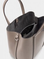 Bolso Tote Con Bandolera M gris