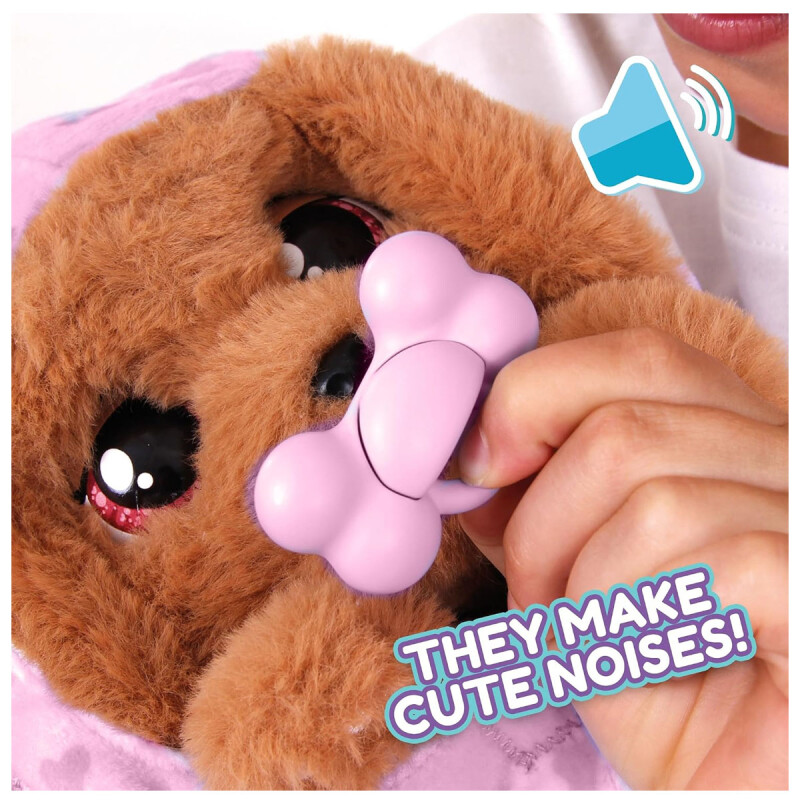 Peluche Cachorro Interactivo 22cm Labrador Baby Paws Chocolate