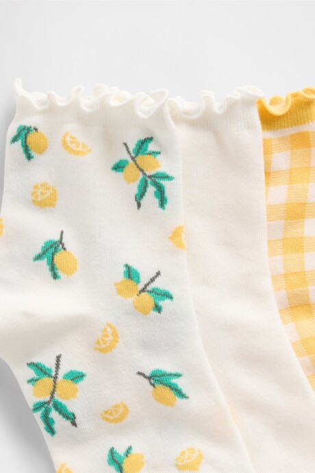 Medias Pack X3 Mujer Lemon Print Multi