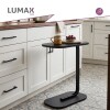 Mesa auxiliar Lumax de arrime MDF símil mármol para living Mesa auxiliar Lumax de arrime MDF símil mármol para living