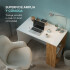 Escritorio ComboHome Nórdico Estantes Laterales 120 Cm Deco Blanco 1