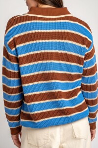 Sweater Polo Rayado Azul