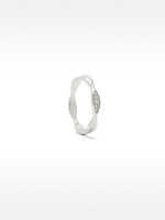 Anillo De Onda Con Circonitas – Plata De Ley 925 plateado