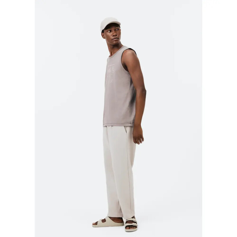 CAMISETA REGATA MASC BEGE
