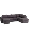 Sofá cama rinconera MARSLEV tela gris osc Sofá cama rinconera MARSLEV tela gris osc
