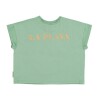 SS24.JRS2422B.k Remera Verde Con Estampado De Círculos Multicolores 4 Años Piupiuchick