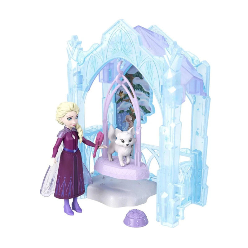 Muñeca pequeña de Elsa y escondite de animales helados Frozen Muñeca pequeña de Elsa y escondite de animales helados Frozen