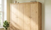 Ropero 4 Puertas 4 Cajones Madera Natural - Mari Miel
