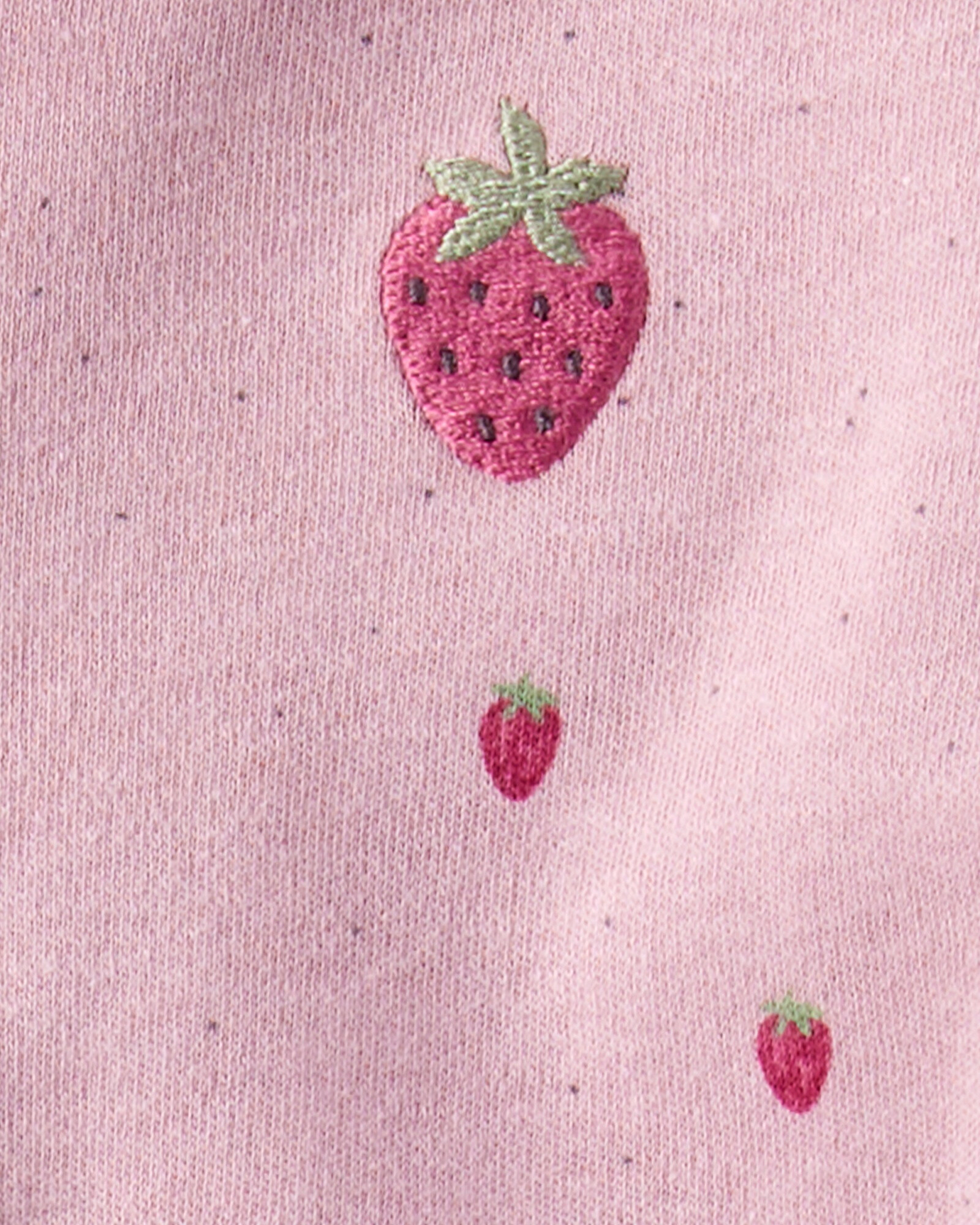 Pijama una pieza de algodón, con pie, diseño frutillas Sin color