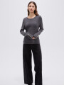 Remera Brune Gris Melange Oscuro