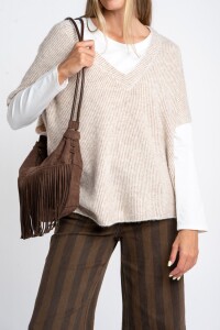 Chaleco Escote En V Mocha