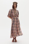 Falda Aleli en Lino Tea Rose Checks