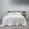 FUNDA DE DUVET FRENCH FLAX LINEN BLANCO - QUEEN