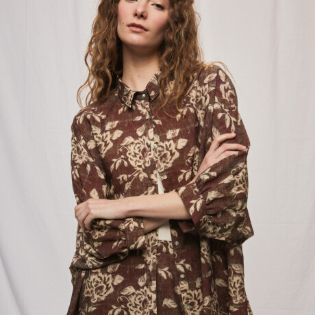 CAMISA ROSSI Marron